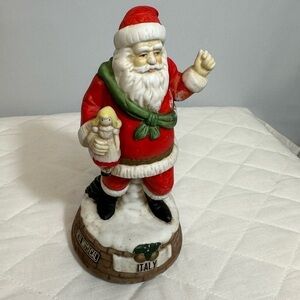 Christmas Vintage Santa Figurine Musical Italy Works Perfect